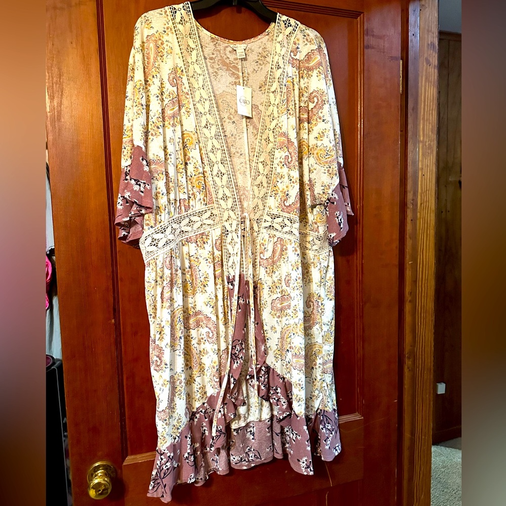 Duster - beautiful pattern & soft spring colors